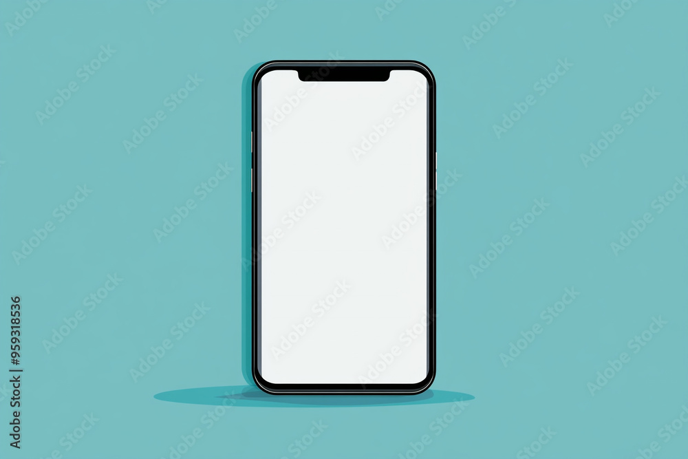 Vector Art of a Smartphone with a Blank Screen Isolated on a Plain Background Vector Art of a Smartphone with a Blank Screen Isolated on a Plain Background