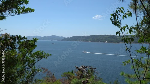 Gorgeous View of Karuga Seaside in Kure City, Hiroshima Prefecture.