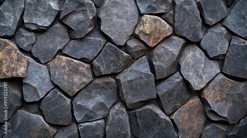 wall of irregular granite stones background for textures : Generative AI