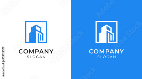 Modern property real estate logo vector