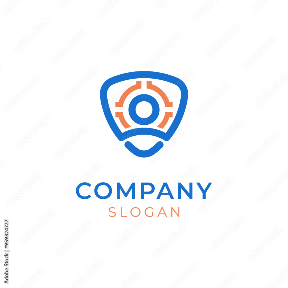 Fototapeta premium Security logo design. Shield logo design icon