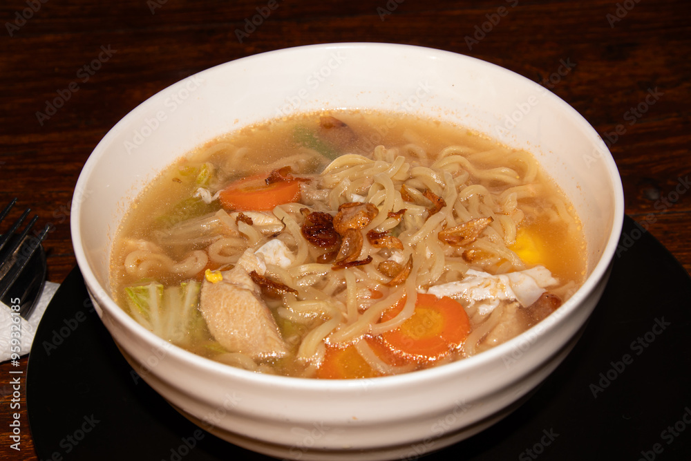Indonesian chicken soup with fresh and delicious broth Indonesian chicken soup with fresh and delicious broth