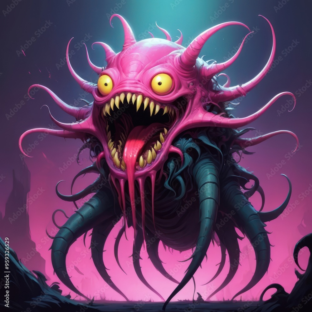 illustration of the tentacles monster illustration of the tentacles monster
