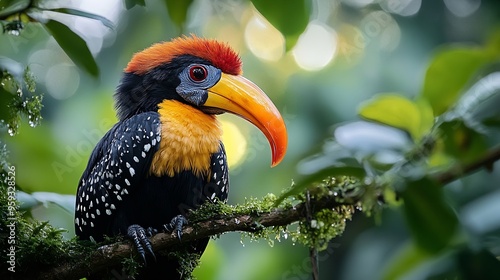 The Sulawesi hornbill is a species of hornbill in the family Bucerotidae that is endemic to Sulawesi The local names are Allo Taong and Lupi : Generative AI photo