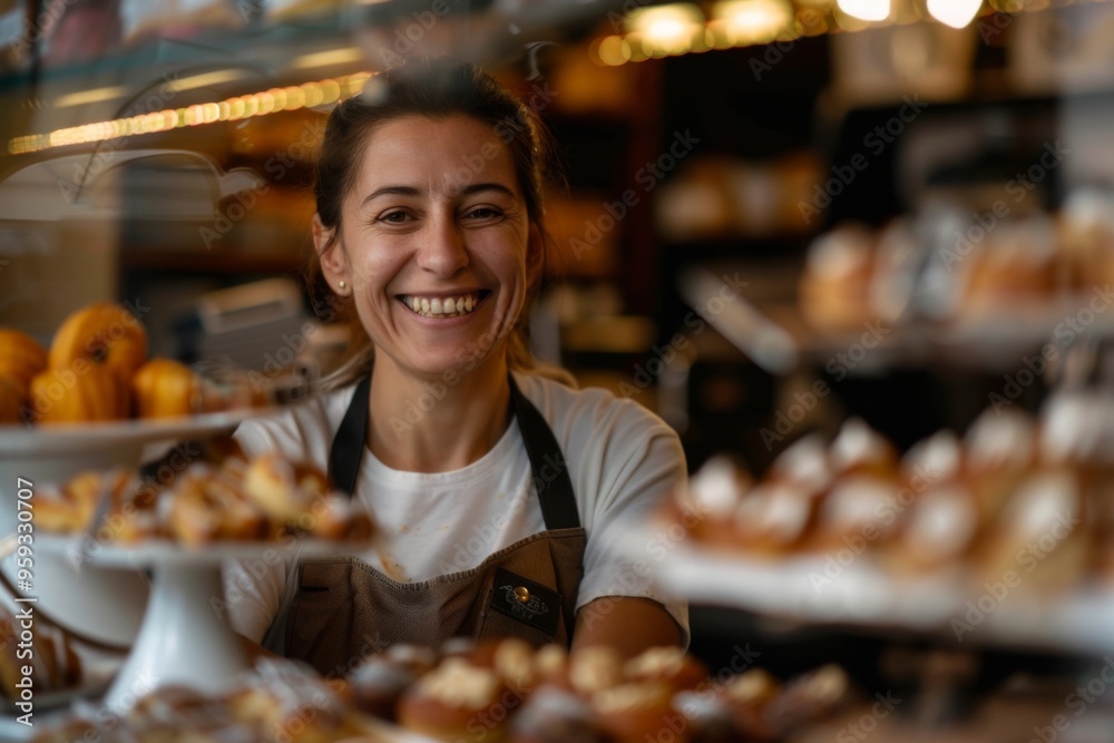 Portrait of a smiling female pastry shop owner Portrait of a smiling female pastry shop owner