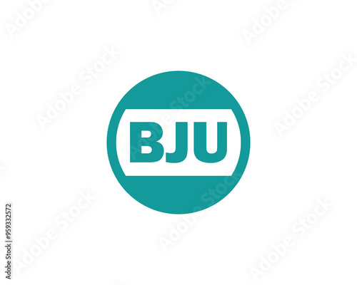 BJU Logo design vector template. BJU photo