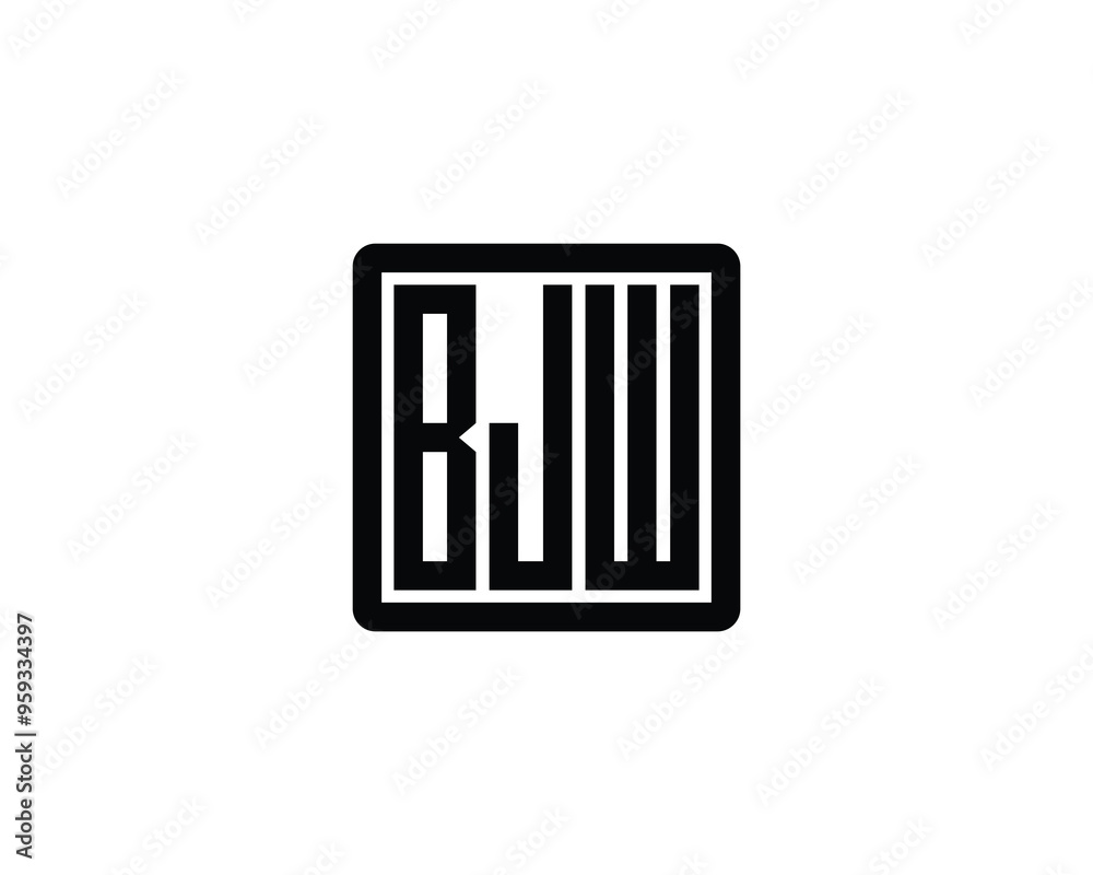 BJW logo design vector template. BJW BJW logo design vector template. BJW