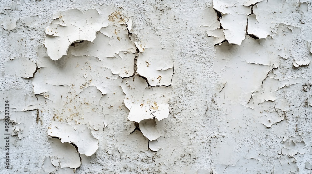 An old battered wallPeeling plaster on the wall in the houseOld whitewash on the wallAbandoned building background : Generative AI An old battered wallPeeling plaster on the wall in the houseOld whitewash on the wallAbandoned building background : Generative AI