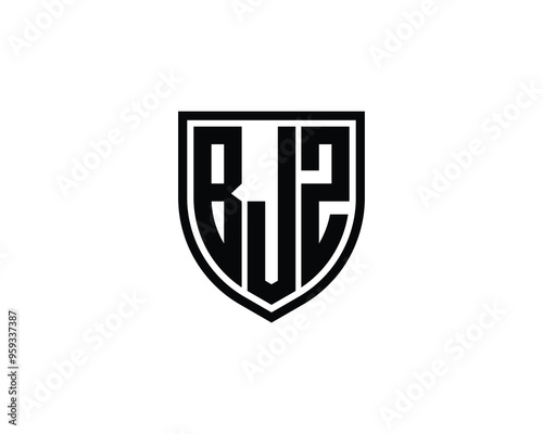 BJZ logo design vector template. BJZ