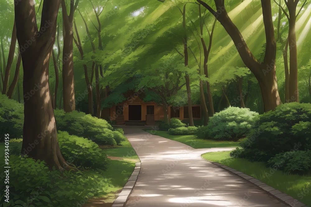 Obraz premium road in the forest