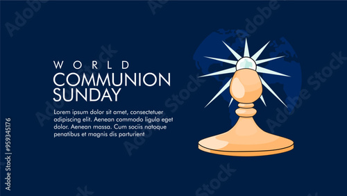 vector world communion sunday background template