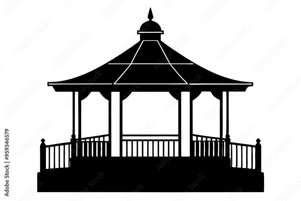 Obraz premium Silhouette of beautiful terrace.