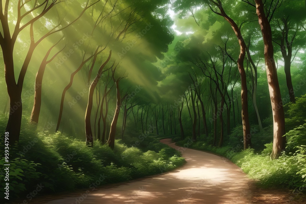 Fototapeta premium road in the forest
