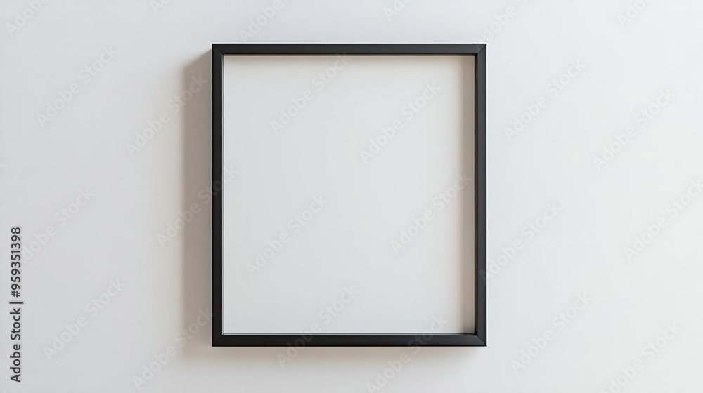blank square frame mockup with white background : Generative AI blank square frame mockup with white background : Generative AI