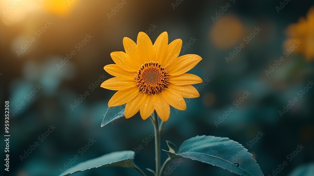 Naklejka premium Flower in the garden stock photo : Generative AI