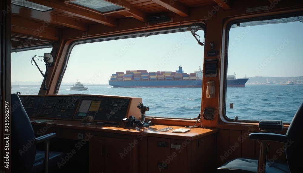 Fototapeta premium view from the ship