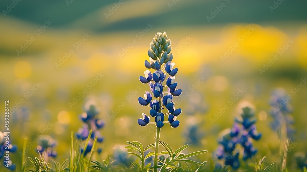 Closeup blossom Bluebonnet at the rolling hills country side meadow blossom Texas state flower in springtime near Dallas Texas America Scenic view landscape of wildflower : Generative AI Closeup blossom Bluebonnet at the rolling hills country side meadow blossom Texas state flower in springtime near Dallas Texas America Scenic view landscape of wildflower : Generative AI