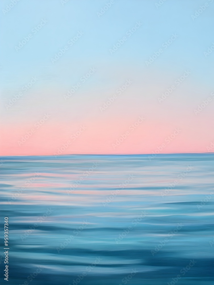 Obraz premium Tranquil Seascape at Dawn with Pastel Sky Gradient