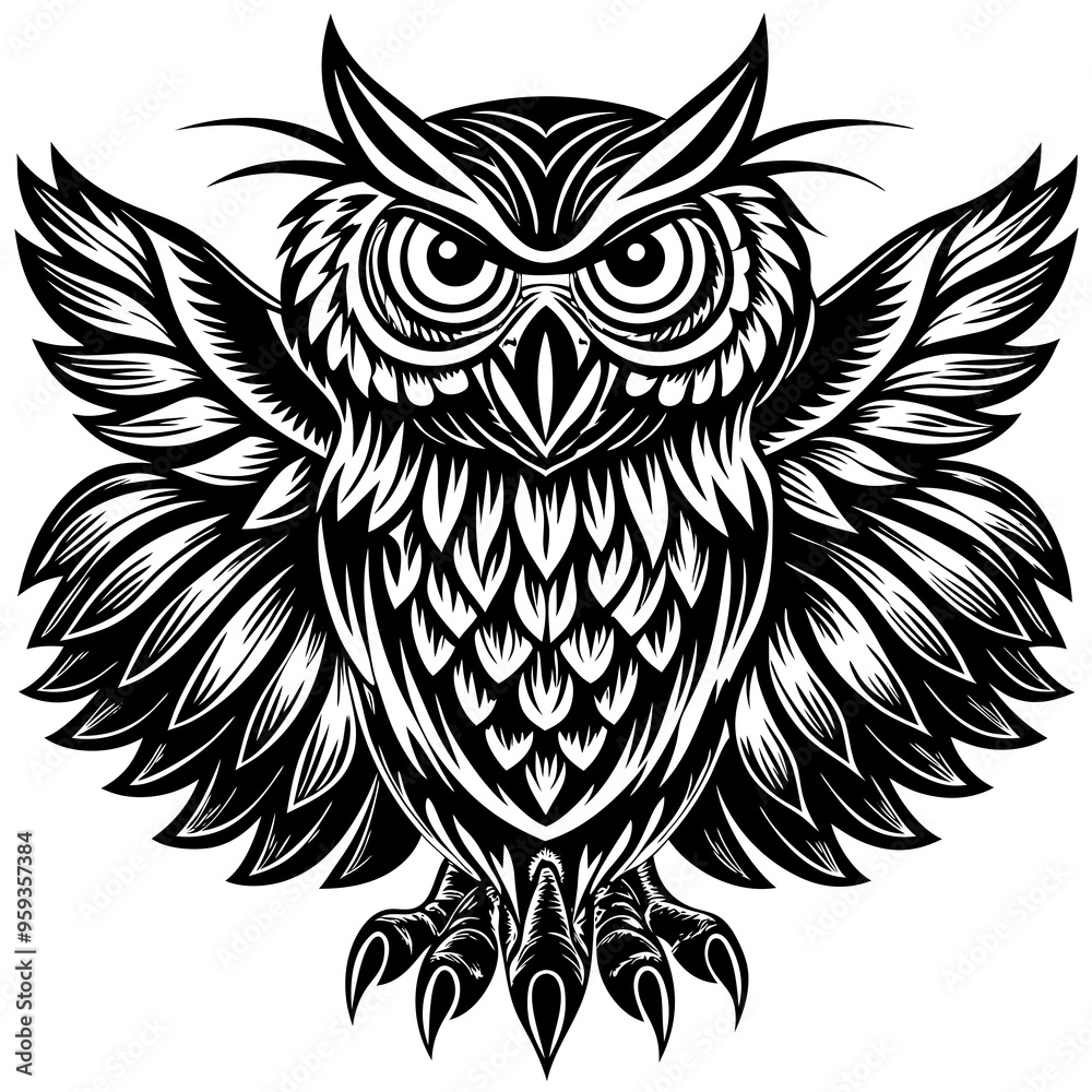 Obraz premium owl with wings
