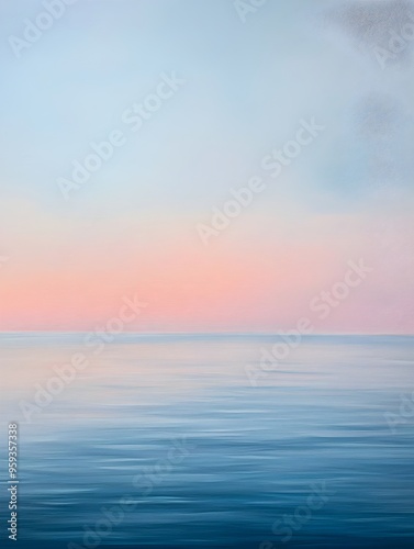 Wallpaper Mural Tranquil Ocean Seascape at Dawn with Pastel Sky Gradient Torontodigital.ca