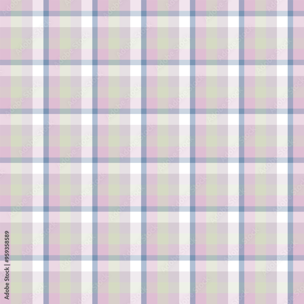 Seamless pattern of fabrics. A gentle pastel plaid design that cozy and classic touch. This checkered pattern features soft, muted colors. Ideal for apparel, vintage-inspired or minimalist look. Seamless pattern of fabrics. A gentle pastel plaid design that cozy and classic touch. This checkered pattern features soft, muted colors. Ideal for apparel, vintage-inspired or minimalist look.