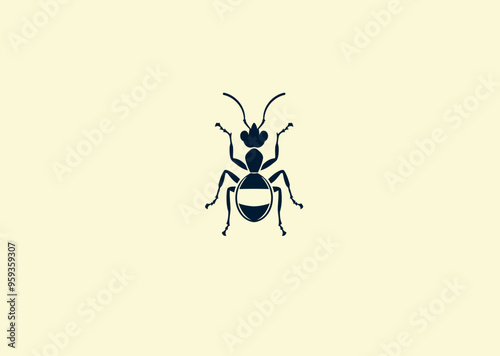 Vector illustration of Ant Logo Design