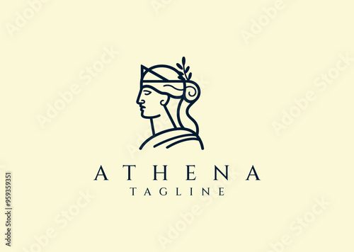 Vector illustration of Athena Logo Design