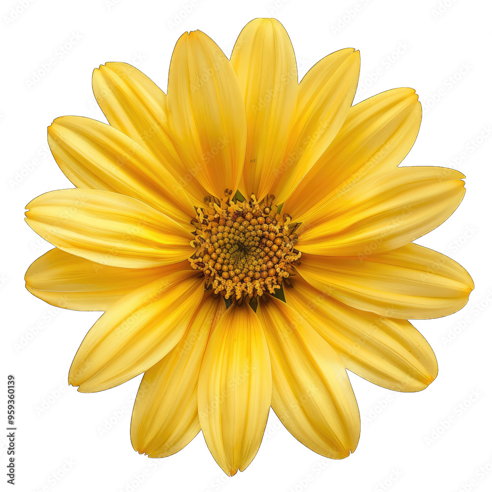 Obraz premium yellow daisy isolated on white on transparent background png