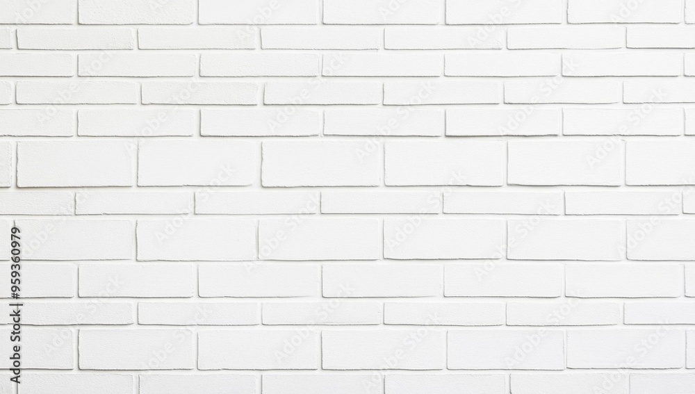 White Brick Wall Texture Background, Simple and Clean Design for Modern Projects