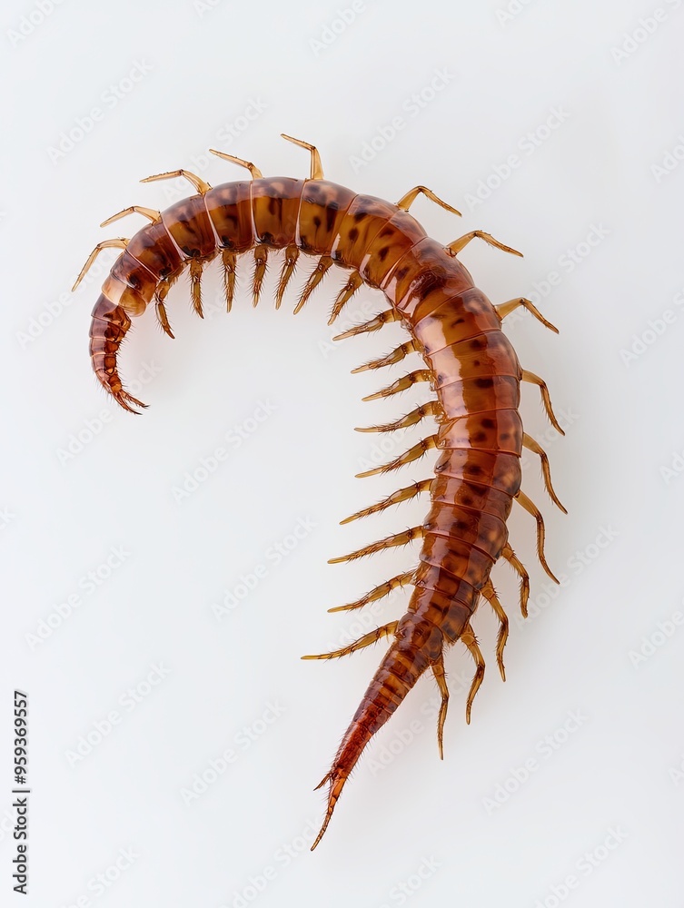 Fototapeta premium Centipede isolated on white background
