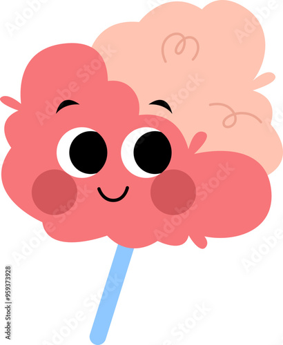 Cute Cotton Candy Illustration