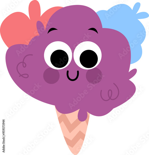 Cute Cotton Candy Illustration