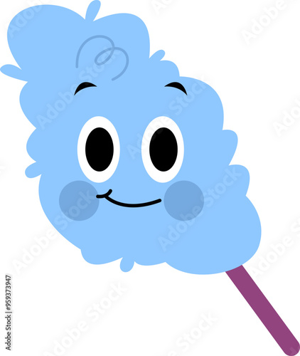 Cute Cotton Candy Illustration