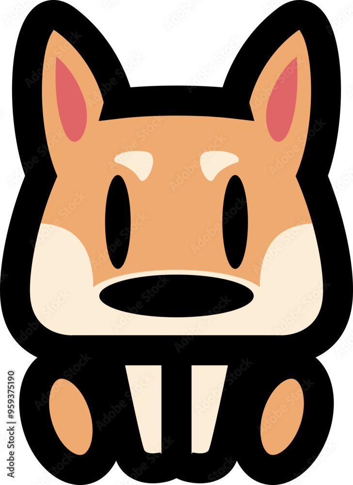 Fototapeta premium Cute Dog Small Icon