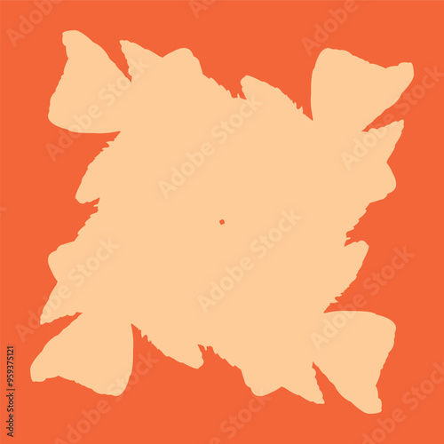 abstract ceramic design with orange color