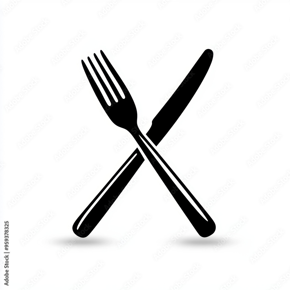 Fork and Knife Icon. Fork and Knife Icon.