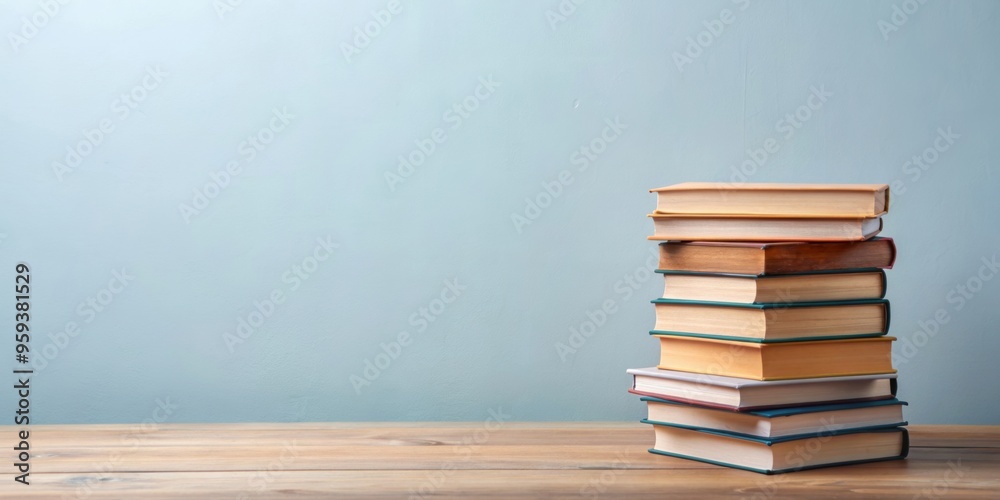 Minimalist stack of school books for back to school concept, stack, school, books, minimalist, back to school, education Minimalist stack of school books for back to school concept, stack, school, books, minimalist, back to school, education