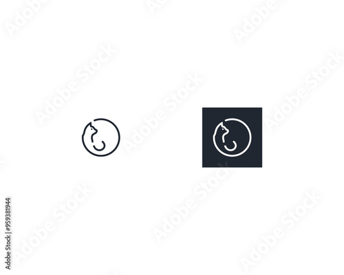 Pet Cat logo design template vector, line of pet logo design suitable for pet shop, store, cafe, business, hotel, veterinary clinic, Domestic animals vector illustration logotype, sign or symbol