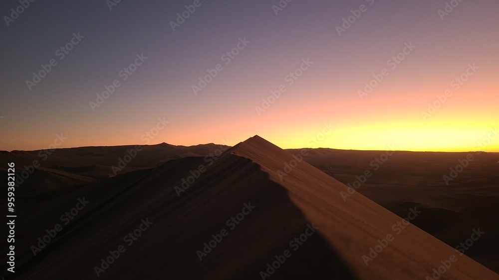 Sand dunes dry desert Peru
