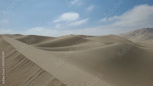 Sand dunes dry desert Peru