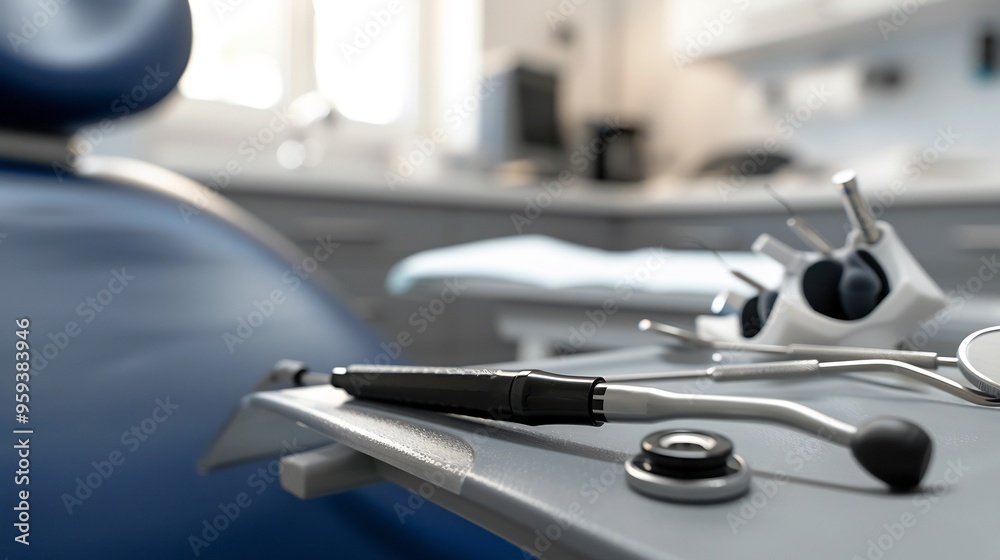 Closeup photography of otoscope showcasing its design and use in an examination room Closeup photography of otoscope showcasing its design and use in an examination room