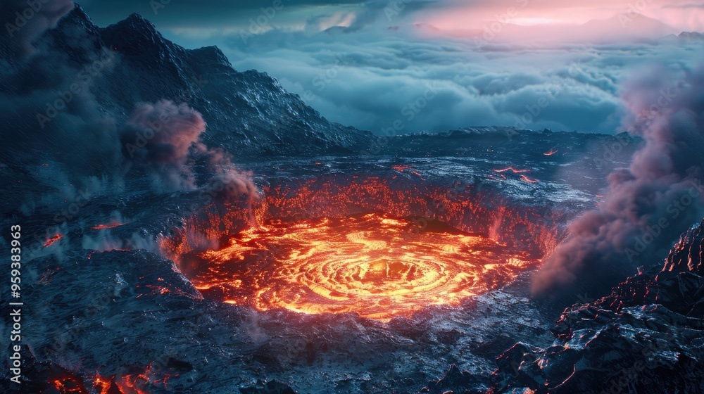 Crater of a Volcano Crater of a Volcano