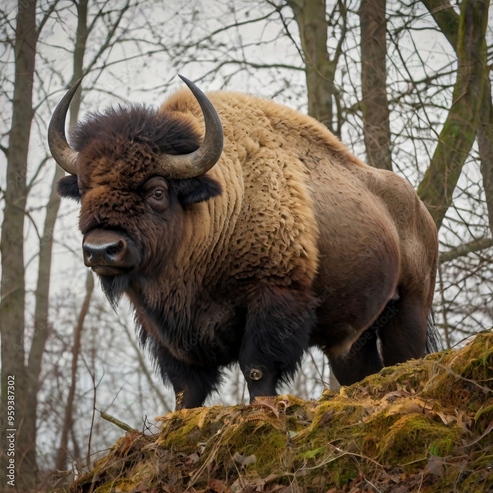 American bison in the forest royalty free stock photos images generated Ai American bison in the forest royalty free stock photos images generated Ai