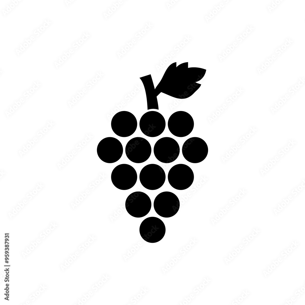 Grape fruits sign icon, Grapevine vector trendy style illustration for web and app..eps