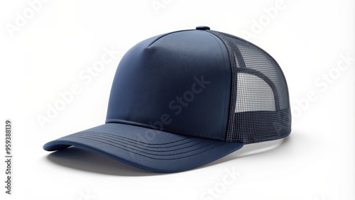 Wallpaper Mural Plain navy blue trucker hat mockup front view, navy blue, trucker hat, mockup, front view, apparel, accessory, fashion, headwear Torontodigital.ca