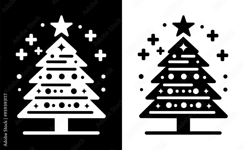 illustration design,icon, vector logo christmas tree minimalist, simple, black and white, isolated on white background. illustration design,icon, vector logo christmas tree minimalist, simple, black and white, isolated on white background.