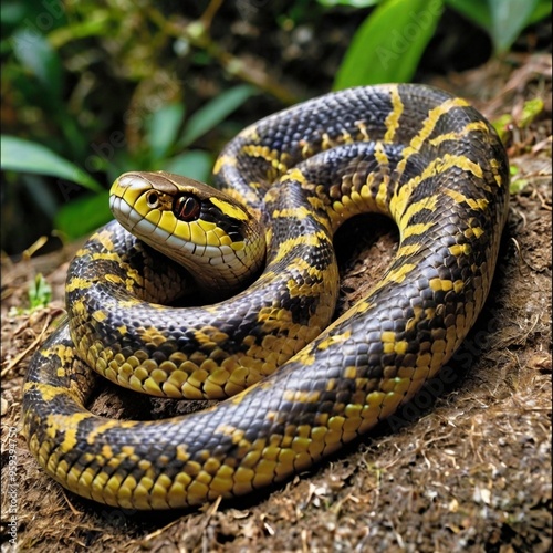 A king cobra on the forest royalty free stock photos images generated Ai