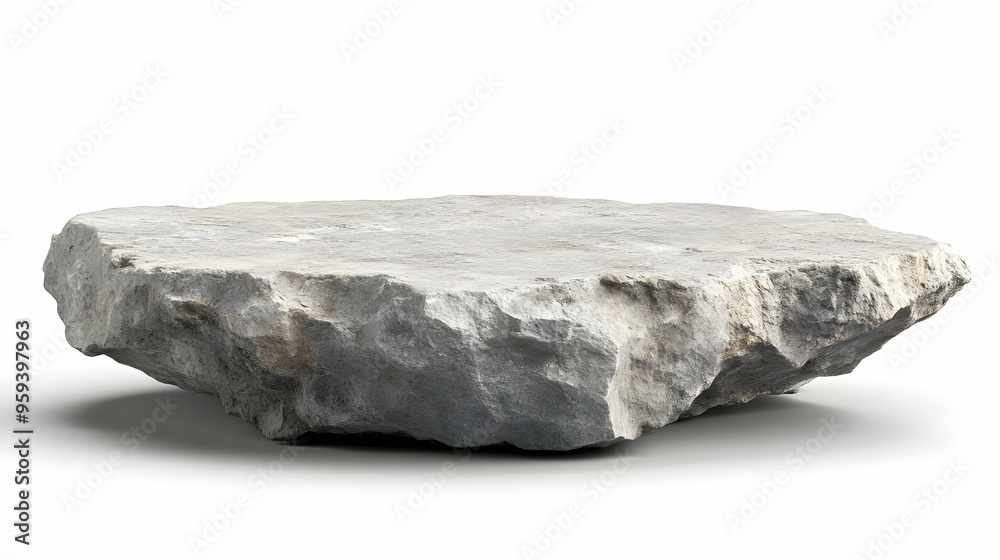 Fototapeta premium Isolated Stone Platform for Product Display D Render