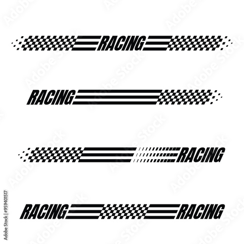 Linear checkered patterns racing