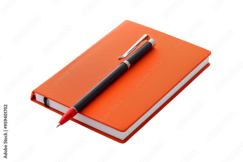 Orange Notebook with Pen Orange Notebook with Pen